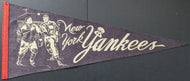 1950s Era New York Yankees Vintage Baseball Catcher Full Size Pennant MLB Banner