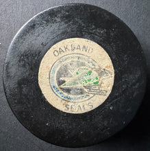 Load image into Gallery viewer, Oakland Seals Official NHL 1967-1970 Vintage Converse Art Ross Game Puck
