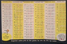 Load image into Gallery viewer, 1958/59 NHL Pocket Schedule ESSO Hockey Vintage Montreal Canadiens

