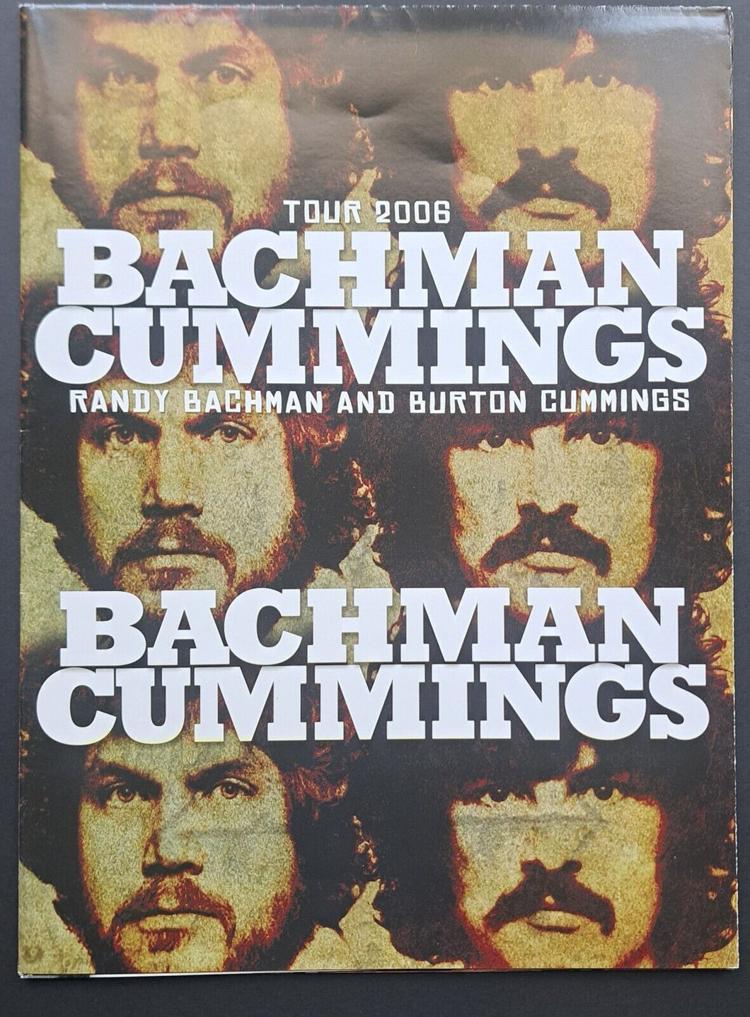 2006 Bachman Cummings Tour Program + Poster Vintage Rock Music The Guess Who