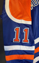 Load image into Gallery viewer, Mark Messier Signed Replica Autographed Edmonton Oilers Hockey Jersey JSA XL
