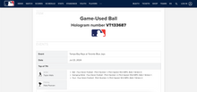 Load image into Gallery viewer, 2024 Toronto Blue Jays Tampa Bay Rays Game Used Baseball MLB Holo
