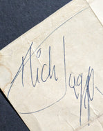 Mick Jagger Autographed Signed Note Rolling Stones JSA LOA Vintage Rock Music