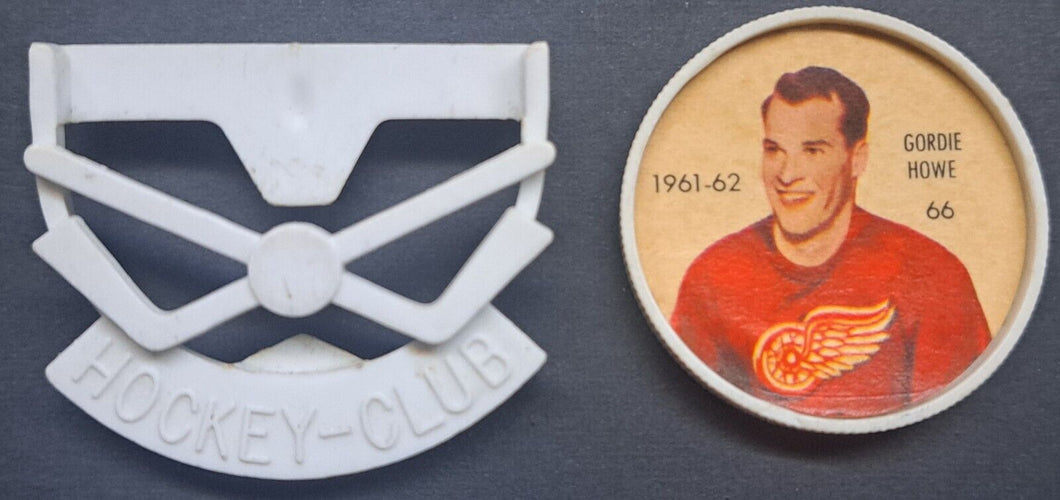 1961/1962 Sheriff Salada Foods Gordie Howe Hockey Coin Official Holder Badge NHL