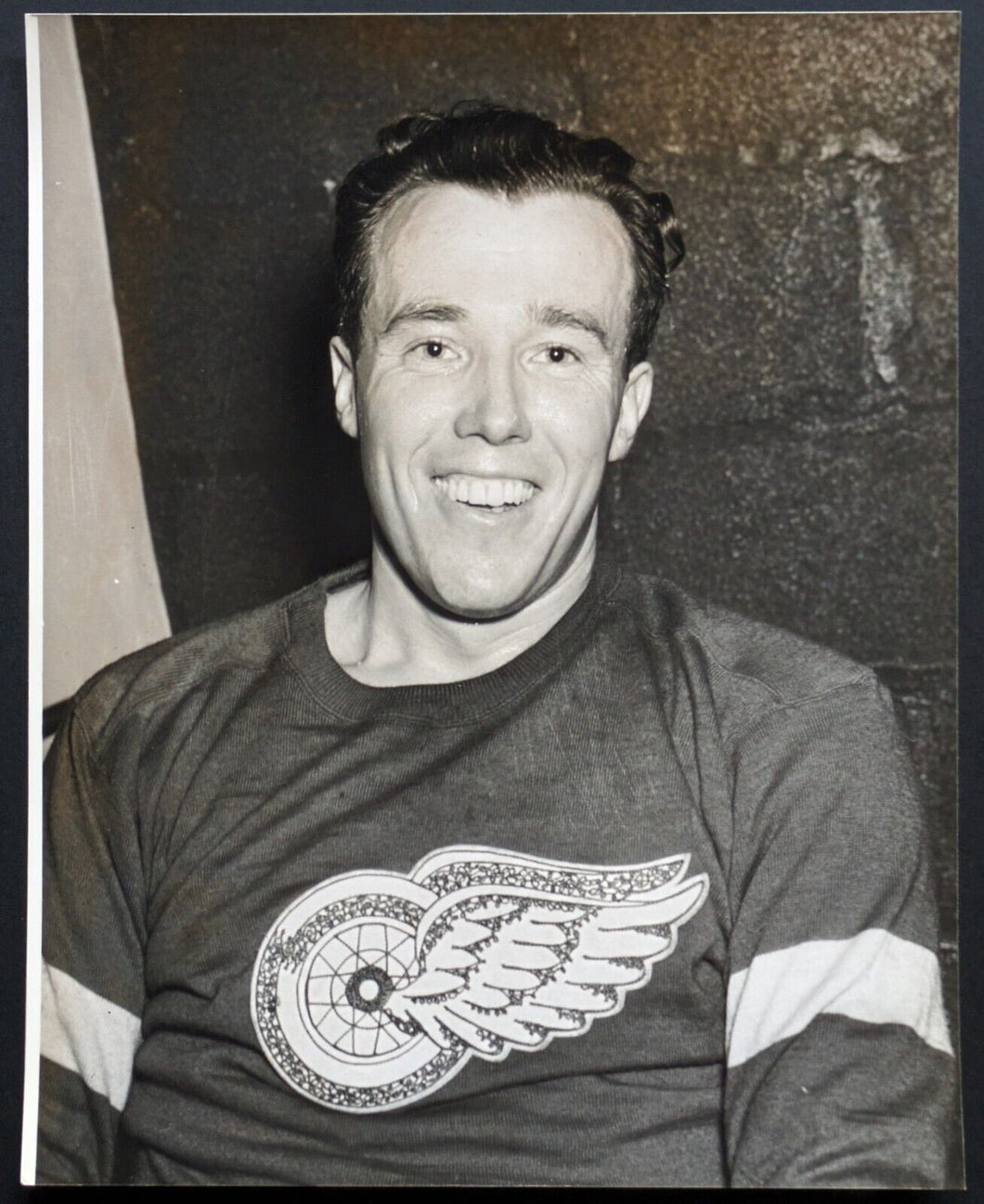 Circa 1941 Johnny Mowers Type 1 B&W Photo Detroit Red Wings NHL Hockey Vintage