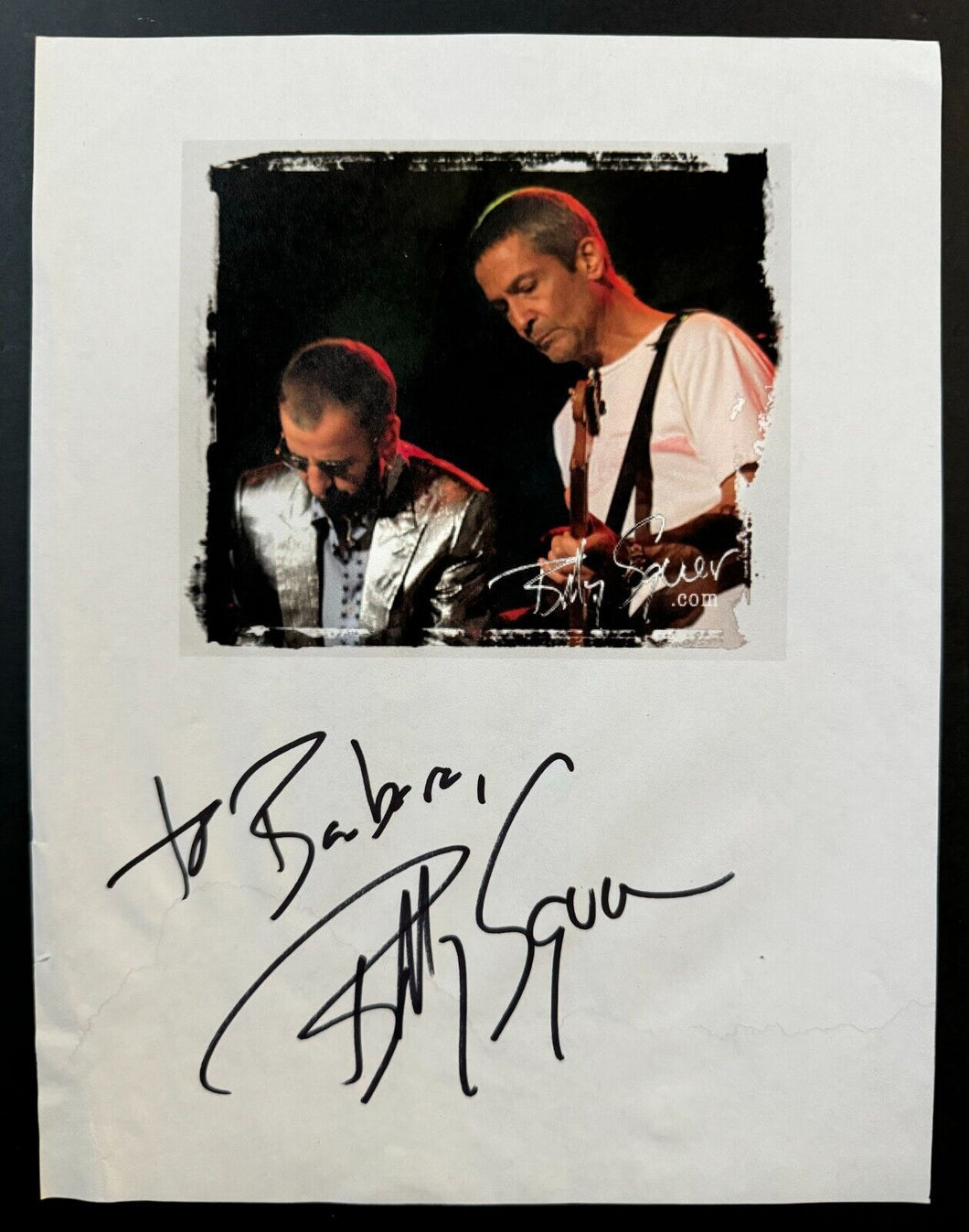 Billy Squier Signed Autographed Photo - The Beatles Ringo Starr Also Shown