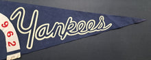 Load image into Gallery viewer, 1962 New York Yankees World Series Champions Full Team Photo Pennant Vtg MLB
