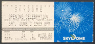 Toronto, Canada's Skydome Stadium Opening Celebration Ticket Stub VTG Blue Jays