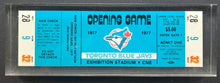 Load image into Gallery viewer, 1977 Toronto Blue Jays Inaugural Season Opening Game Ticket in Lucite MLB VTG
