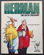 1989 Jim Unger Autographed Herman The Sixth Treasury Signed Large Comic Book JSA