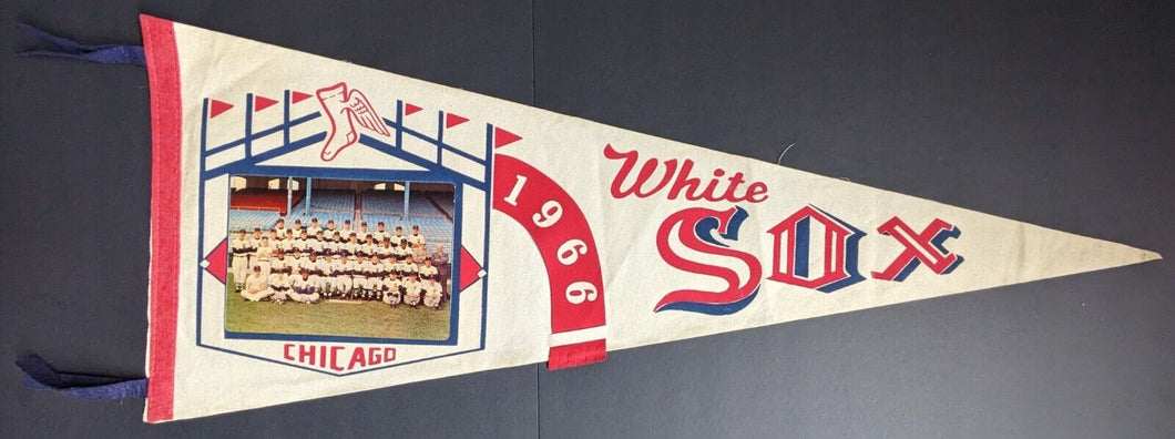 1966 Chicago White Sox Vintage Full Sized Team Photo Pennant MLB Baseball Banner