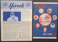 1951 Yankee Stadium Program Cleveland Indians MLB Baseball New York Vintage