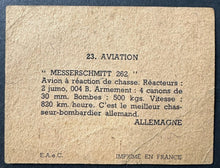 Load image into Gallery viewer, Lot Of 3 Vintage Aviation Cards Made In France Rolland Garros Messerschmitt 262
