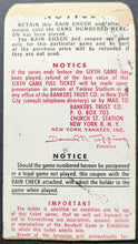 Load image into Gallery viewer, 1951 New York Yankees World Series Game 6 Ticket Stub Joe DiMaggio Final Game
