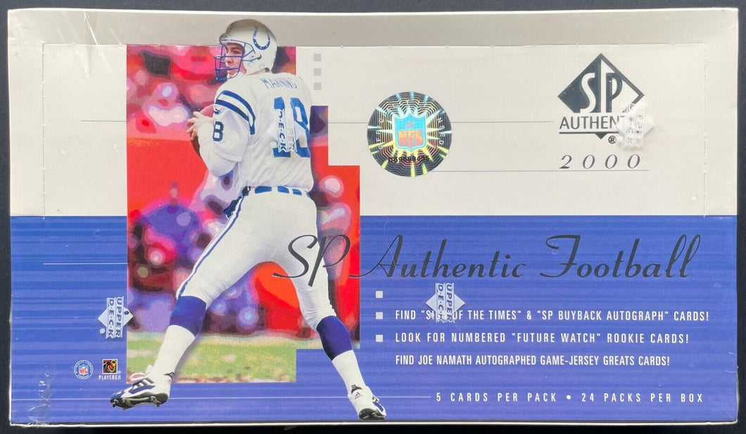 2000 Upper Deck SP Authentic NFL Football Cards Factory Sealed Box Tom Brady RC