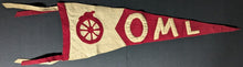Load image into Gallery viewer, Early 1900's Ontario Motor League OML First Logo Vintage Felt Pennant Beaver
