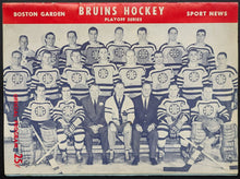 Load image into Gallery viewer, 1958-59 Boston Bruins Boston Garden Sports News Vintage Hockey Playoff Program
