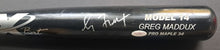 Load image into Gallery viewer, Greg Maddux HOF Signed Model 14 Pro Maple 34 Player Issued MLB Baseball Bat JSA
