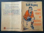 1957-59 Union Oil #20 Fine Points Of Baseball Strategy SF Giants Bill Rigney MLB