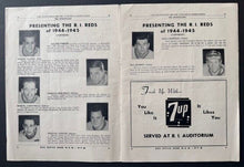 Load image into Gallery viewer, 1944 American Hockey League Program Rhode Island Reds Vs Indianapolis Capitals
