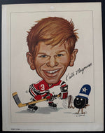 1970s Pelkowski Keith Magnuson Sporticature Hockey NHL Chicago Blackhawks