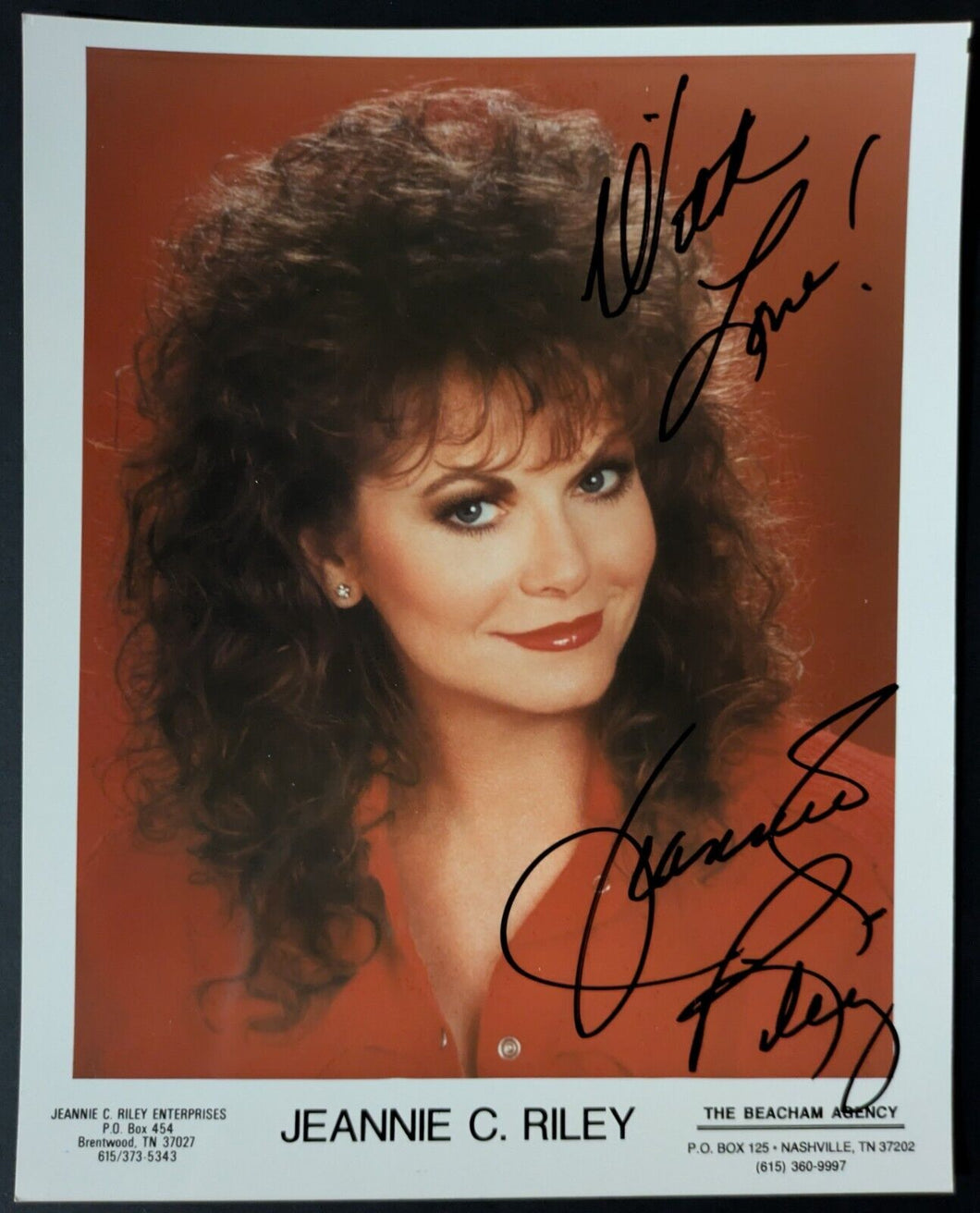 American Country And Gospel Singer Jeannie C. Riley Signed Autographed Photo