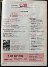 Load image into Gallery viewer, 1954 Original First Issue Sports Illustrated Vintage Magazine COA Topps Insert
