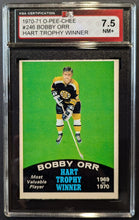 Load image into Gallery viewer, 1970-71 O-Pee-Chee #246 Bobby Orr Hart Trophy Winner MVP Hockey Card 7.5 NM+ KSA

