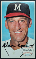 Warren Spahn Autographed Topps Baseball Card Signed Milwaukee Brewers JSA COA