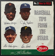 Load image into Gallery viewer, 1962 45 RPM Record Mars Candy Promo Baseball Tips From The Stars Vtg Willie Mays
