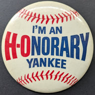 1962 I'm an Honorary New York Yankees Pinback H-O Cereal MLB Baseball Button