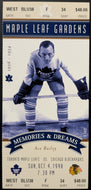 1998 Maple Leaf Gardens Final Season Full Ticket Ace Bailey Toronto Maple Leafs