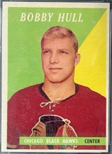 Load image into Gallery viewer, 1958-59 Topps Hockey #66 Bobby Hull Rookie Card RC Vintage Graded PSA 8 (OC) NM
