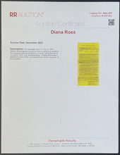 Load image into Gallery viewer, Diana Ross Signed Concert Contract Toronto Exhibition Stadium Autographed LOA
