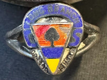 Load image into Gallery viewer, Circa Early 1900s Long Branch Ladies School Ring Showing School Crest
