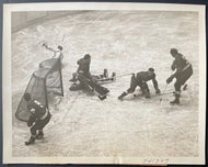 1940 Gordie Howe Tiny Thompson Mud Bruneteau Type 1 Photo Red Wings NHL Hockey