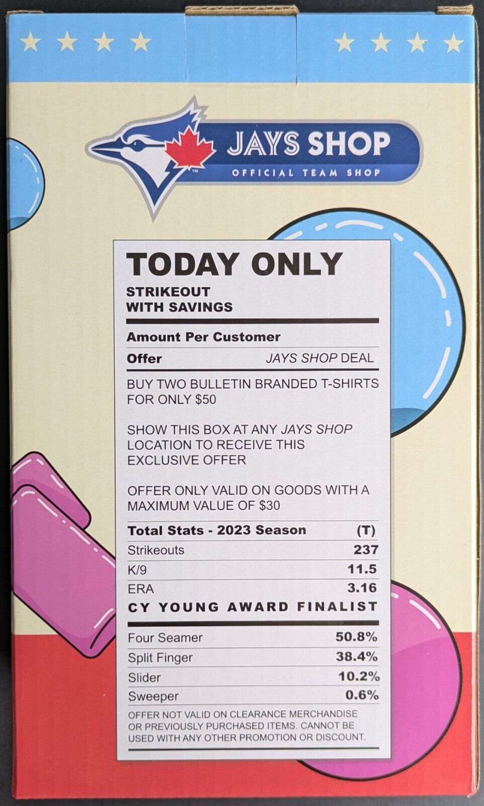 2024 Kevin Gausman Bubble Gum Bobblehead SGA Toronto Blue Jays MLB