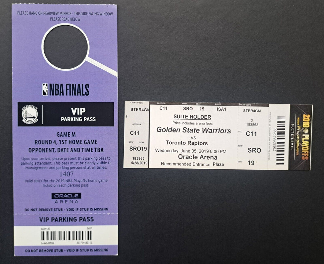 2019 NBA Finals Game 3 Ticket Toronto Raptors Golden State Warriors Basketball