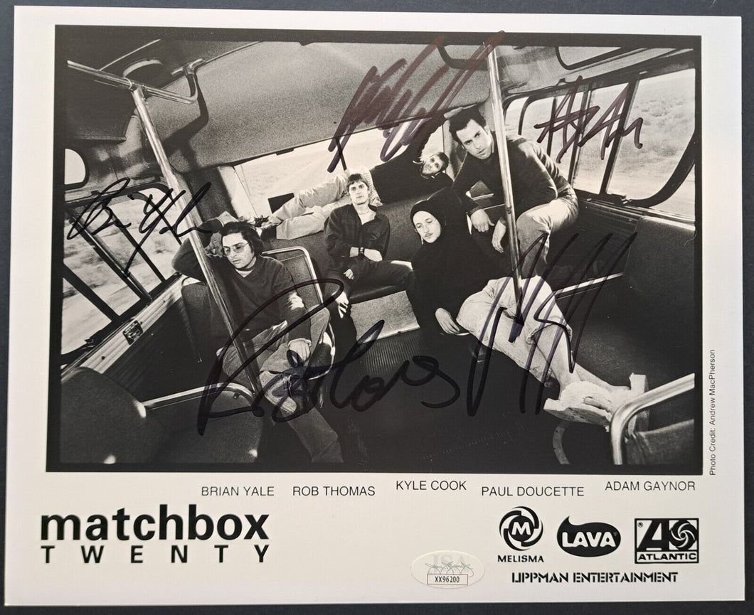 Matchbox Twenty Band Autographed Signed Publicity Photo JSA LOA Atlantic Records