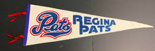 Load image into Gallery viewer, Vintage Regina Pats Felt Pennant Western Hockey League WHL 36&quot; Rare Variation
