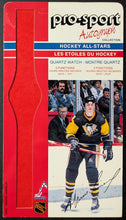 Load image into Gallery viewer, 1986/87 Pro-Sport Autograph Watch NHL Player Backing Cards Lemieux Messier Vtg
