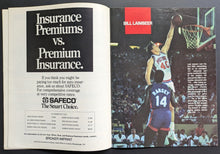 Load image into Gallery viewer, 1986 NBA Preseason Program + Ticket Isiah Thomas Detroit Pistons Basketball VTG
