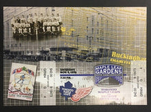 Load image into Gallery viewer, 1996 Maple Leaf Gardens Last Day 65th Anniversary Hockey Ticket + Postcard
