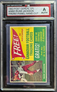 1963 Russ Jackson Vintage Post CFL Football Trading Card #NNO KSA Authenticated
