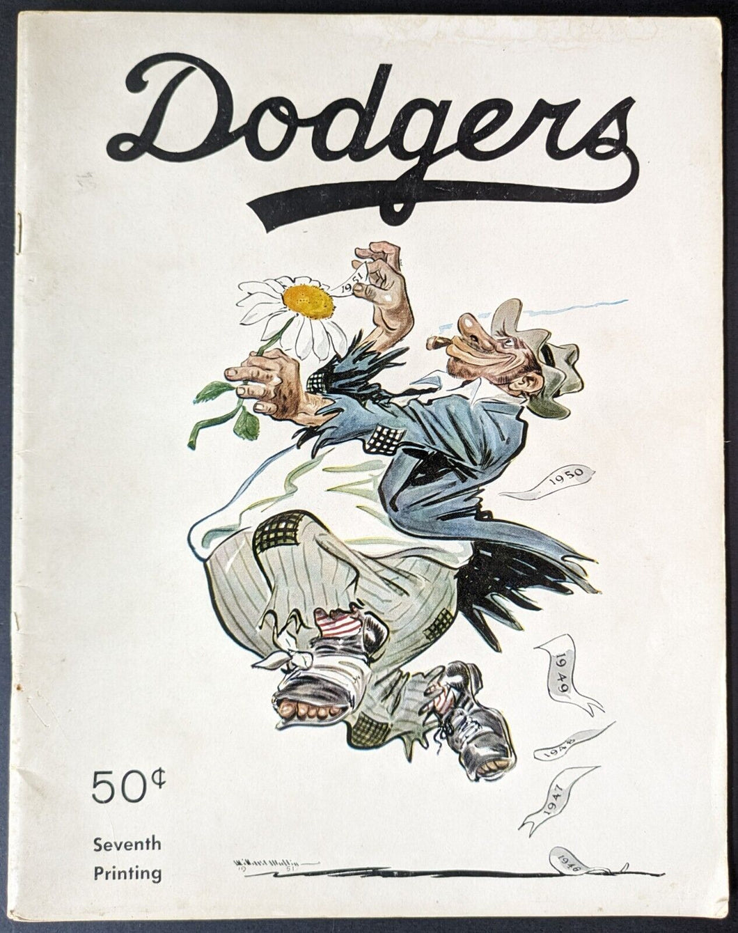 1951 Brooklyn Dodgers Yearbook MLB Baseball VTG Jackie Robinson Roy Campanella