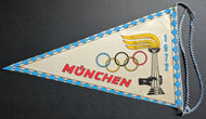 1972 Munich Summer Olympics XX Olympiad Mini Pennant Munchen Vintage Banner