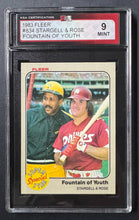 Load image into Gallery viewer, 1983 Fleer #634 Willie Stargell &amp; Pete Rose Fountain Of Youth Baseball Card KSA
