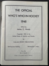 Load image into Gallery viewer, Who&#39;s Who In Hockey 1948 Compliments Of The NHL Hockey Booklet Dit Clapper Vtg
