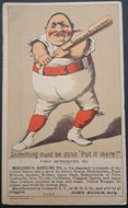 1880s H804-7 Merchart's Gargling Oil Liniment Victorian Baseball Trading Card