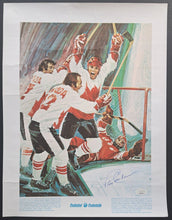 Load image into Gallery viewer, Paul Henderson Team Canada Autographed Signed Lithograph JSA Summit Series VTG
